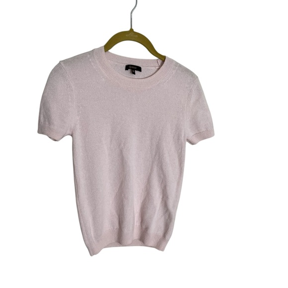 Quince Baby Pink Cashmere Short Sleeve Sweater XS - Picture 3 of 5